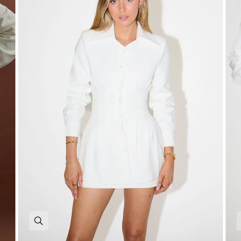 Elegant White Women's Dress odd muse